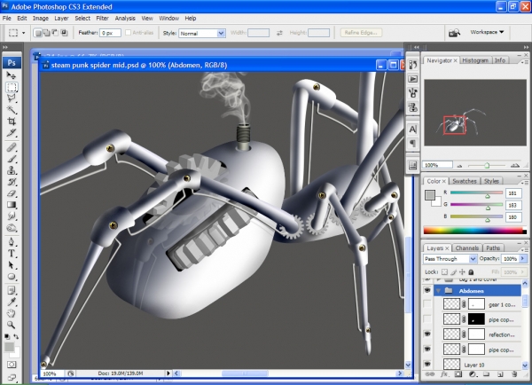 Creation of Brass Gear Spider: Step 24